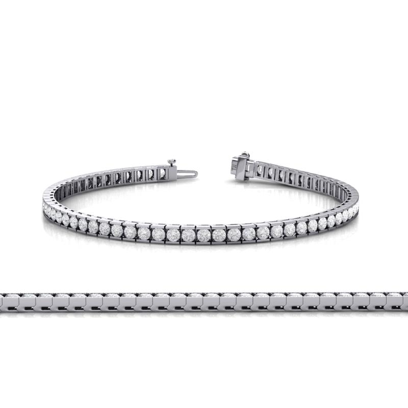 Abril 2.40 mm White Sapphire Eternity Tennis Bracelet 