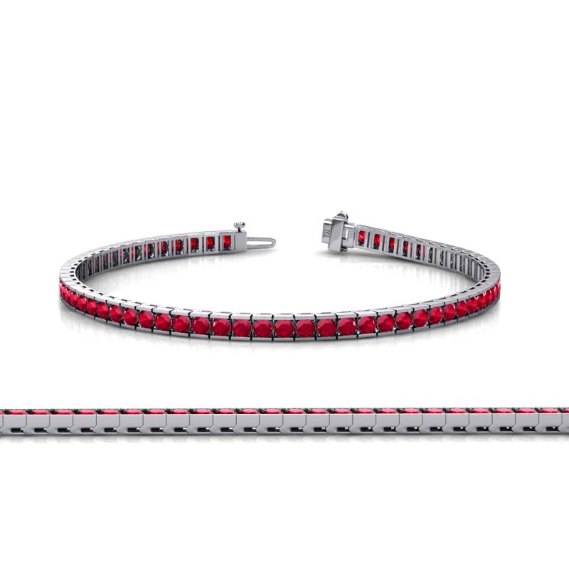 Abril 2.50 mm Ruby Eternity Tennis Bracelet 
