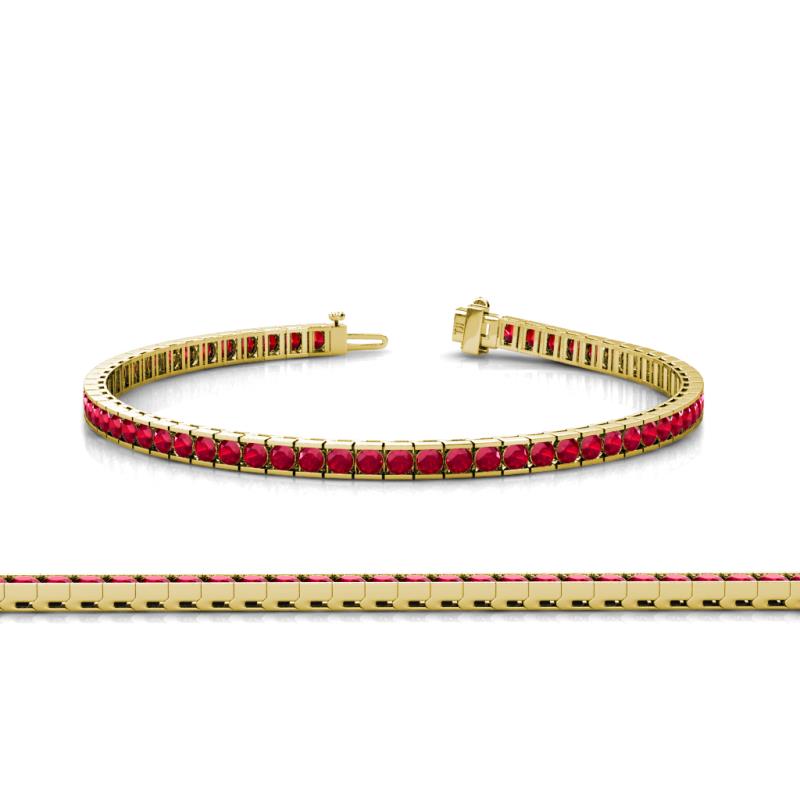 Abril 2.50 mm Ruby Eternity Tennis Bracelet 