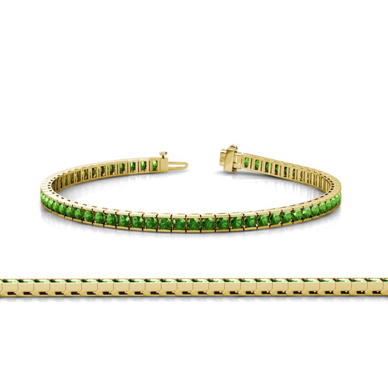 Abril 2.50 mm Green Garnet Eternity Tennis Bracelet 
