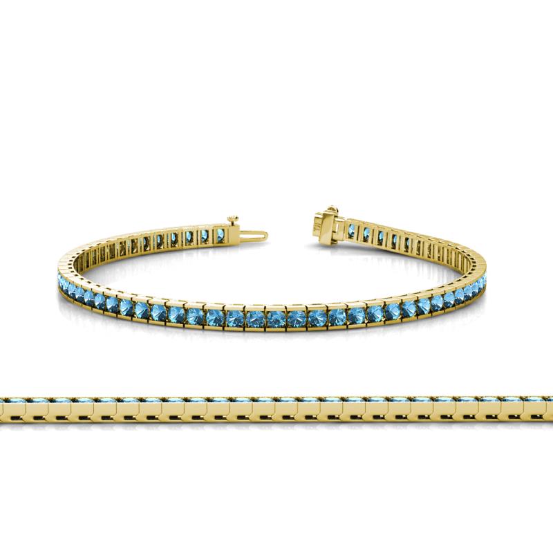 Abril 2.50 mm Blue Topaz Eternity Tennis Bracelet 