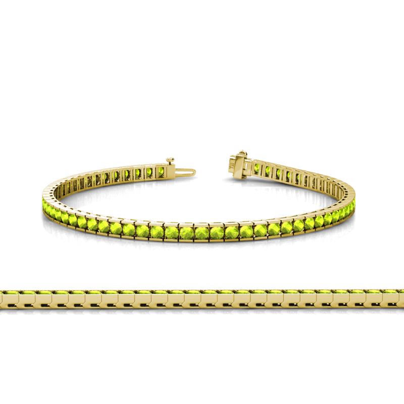 Abril 2.50 mm Peridot Eternity Tennis Bracelet 