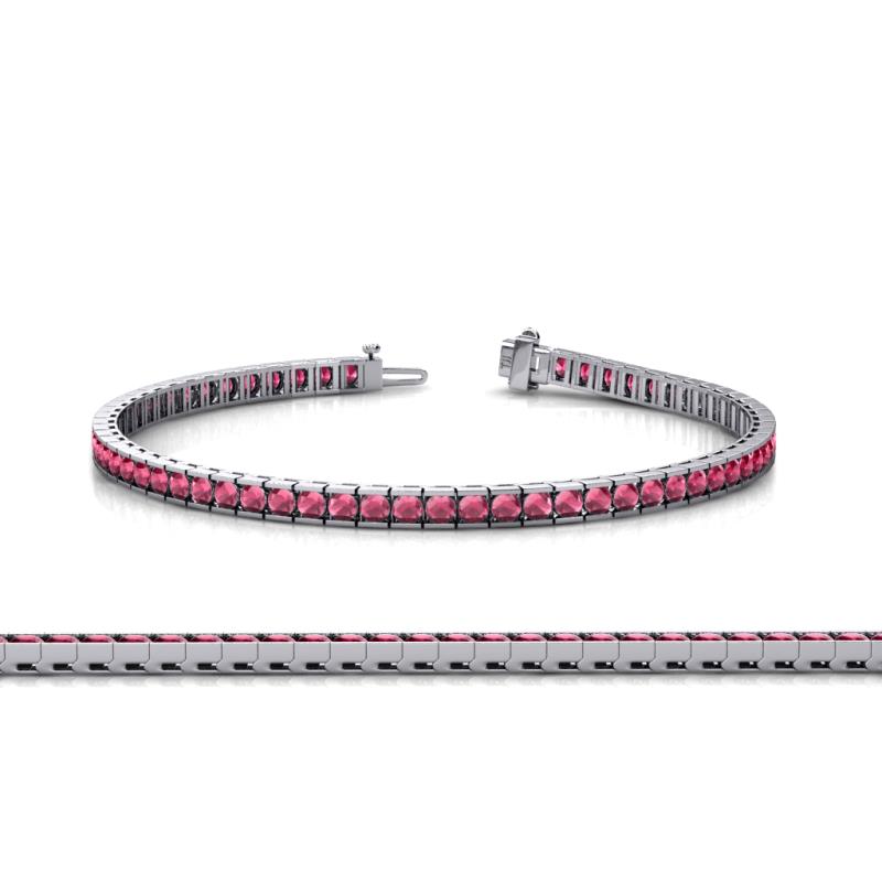 Abril 2.50 mm Rhodolite Garnet Eternity Tennis Bracelet 