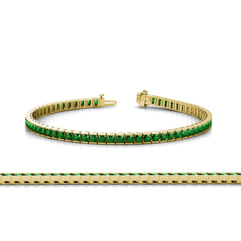 Abril 2.50 mm Emerald Eternity Tennis Bracelet 