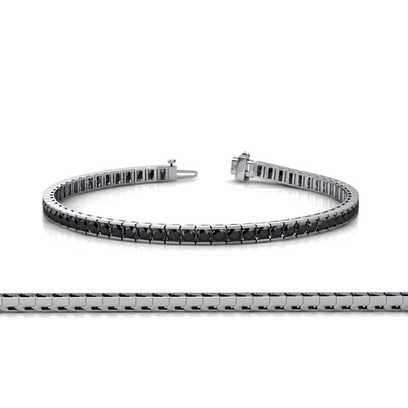 Abril 2.50 mm Black Diamond Eternity Tennis Bracelet 
