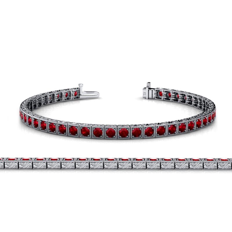 Nancie 3.30 mm Ruby Eternity Tennis Bracelet 