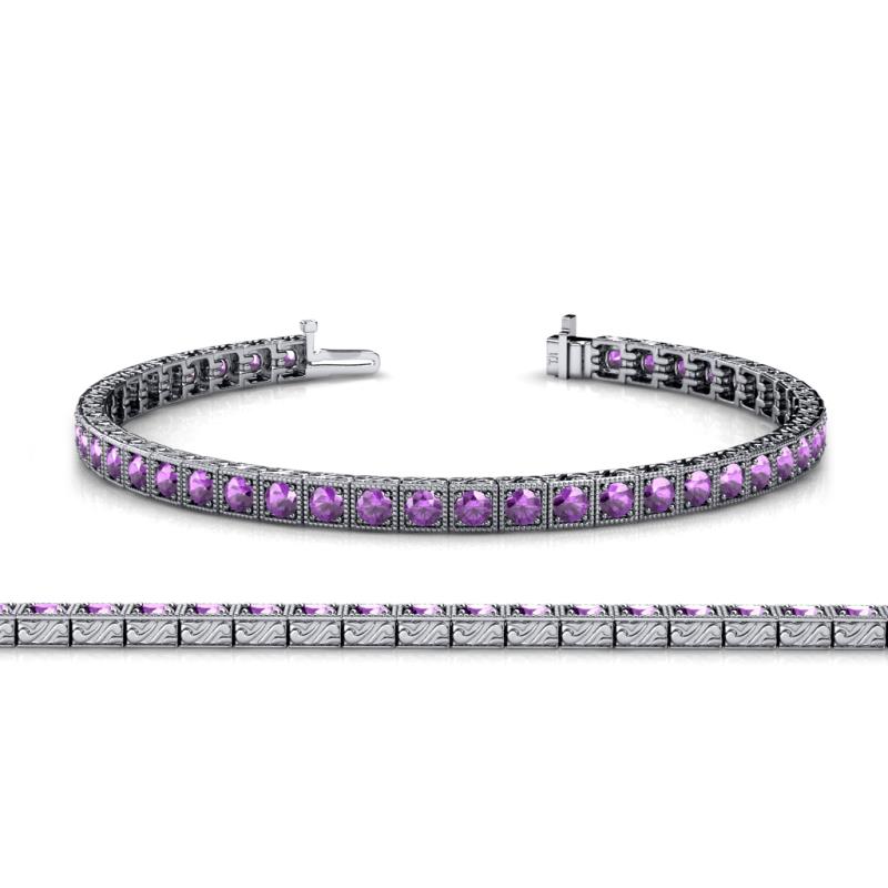 Nancie 3.30 mm Amethyst Eternity Tennis Bracelet 