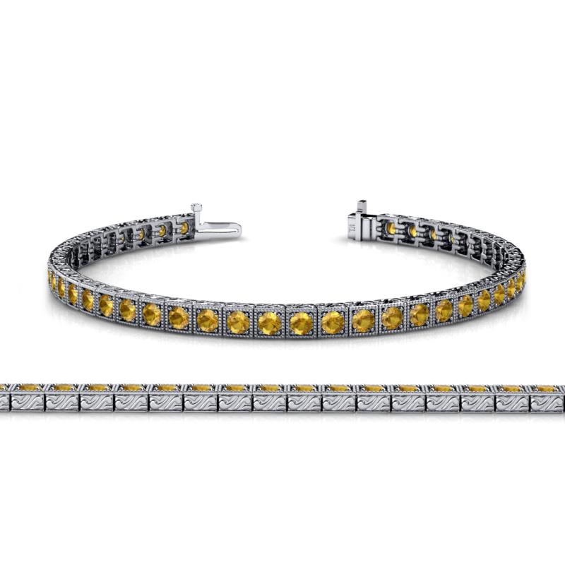 Nancie 3.30 mm Citrine Eternity Tennis Bracelet 