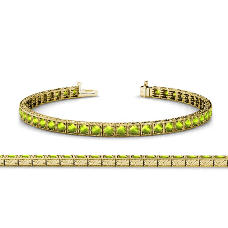 Nancie 3.30 mm Peridot Eternity Tennis Bracelet 