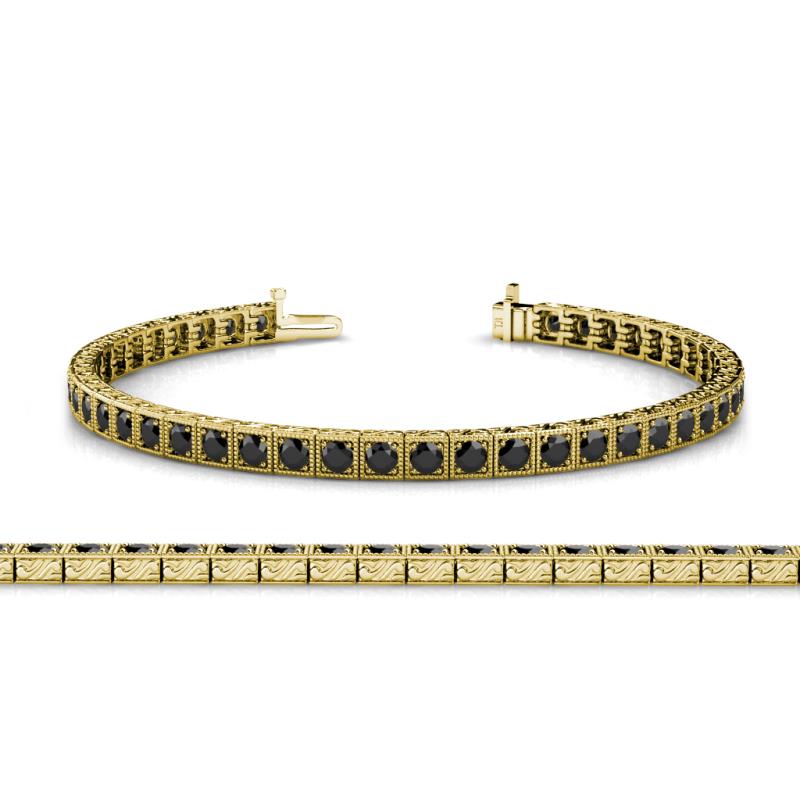 Nancie 3.30 mm Black Diamond Eternity Tennis Bracelet 