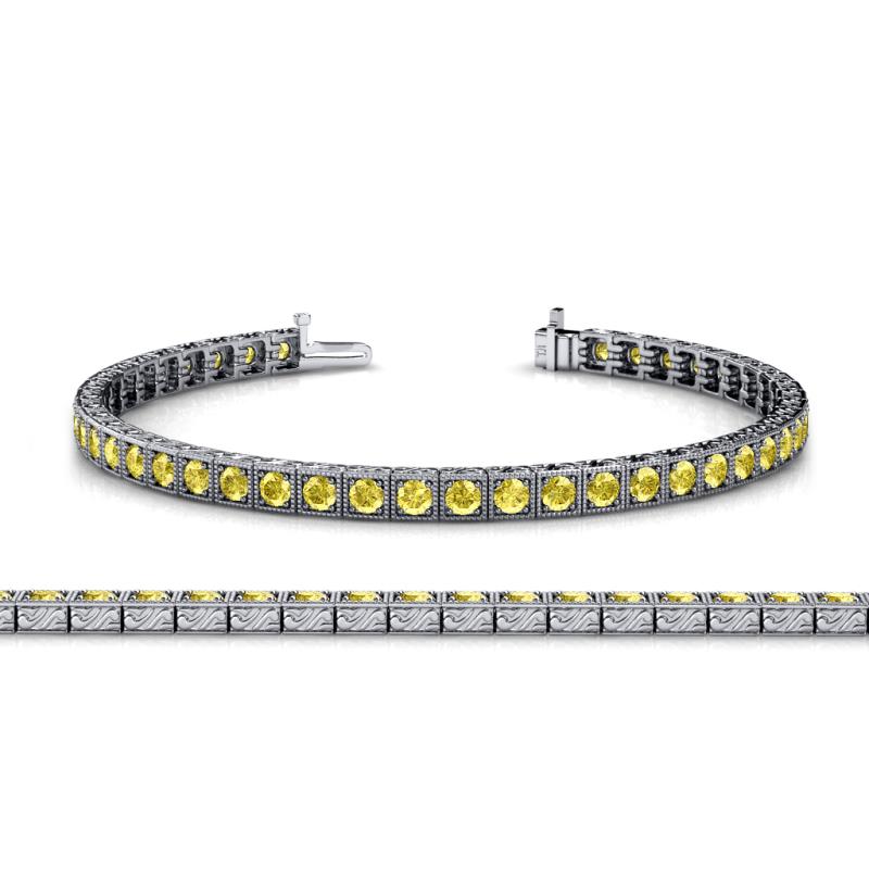 Nancie 3.30 mm Yellow Sapphire Eternity Tennis Bracelet 