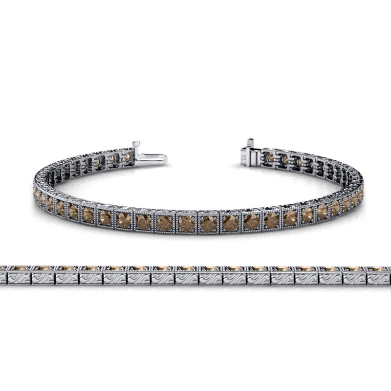 Nancie 3.30 mm Smoky Quartz Eternity Tennis Bracelet 
