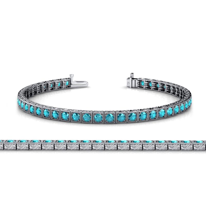 Nancie 3.30 mm London Blue Topaz Eternity Tennis Bracelet 
