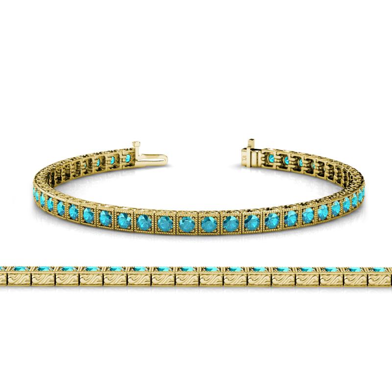 Nancie 3.30 mm London Blue Topaz Eternity Tennis Bracelet 