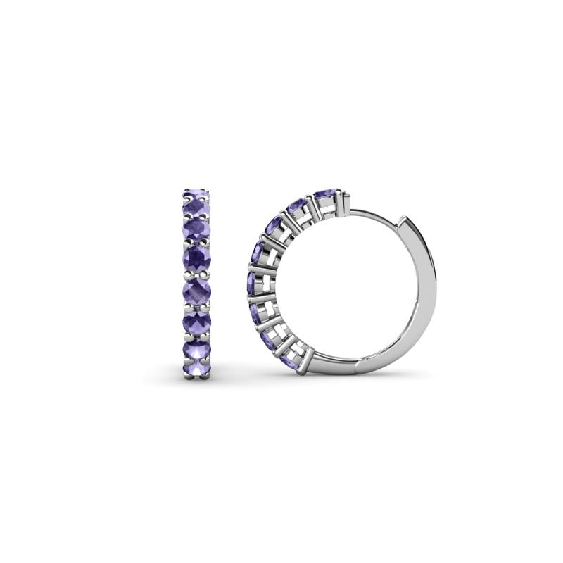 Raya Round Iolite Hoop Earrings 