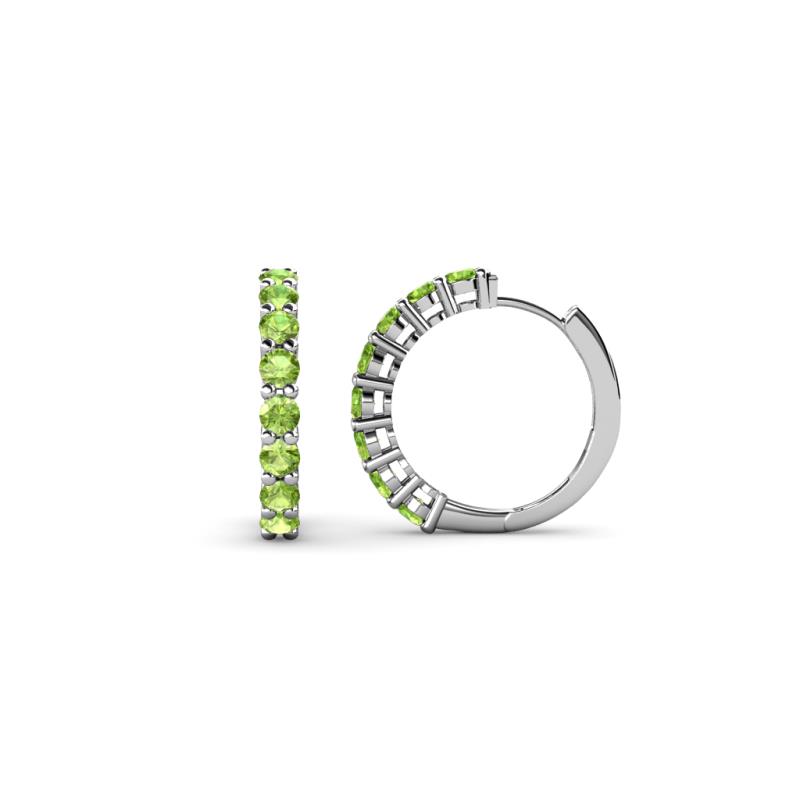 Raya Round Peridot Hoop Earrings 