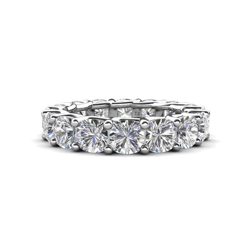 Luna 5.92 ctw (4.00 mm) Cushion Shape Lab Grown Diamond U Prong Eternity Band 