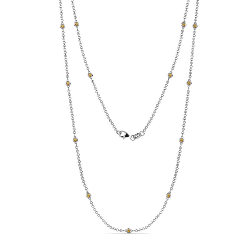 Lien (13 Stn/1.9mm) Citrine on Cable Necklace 