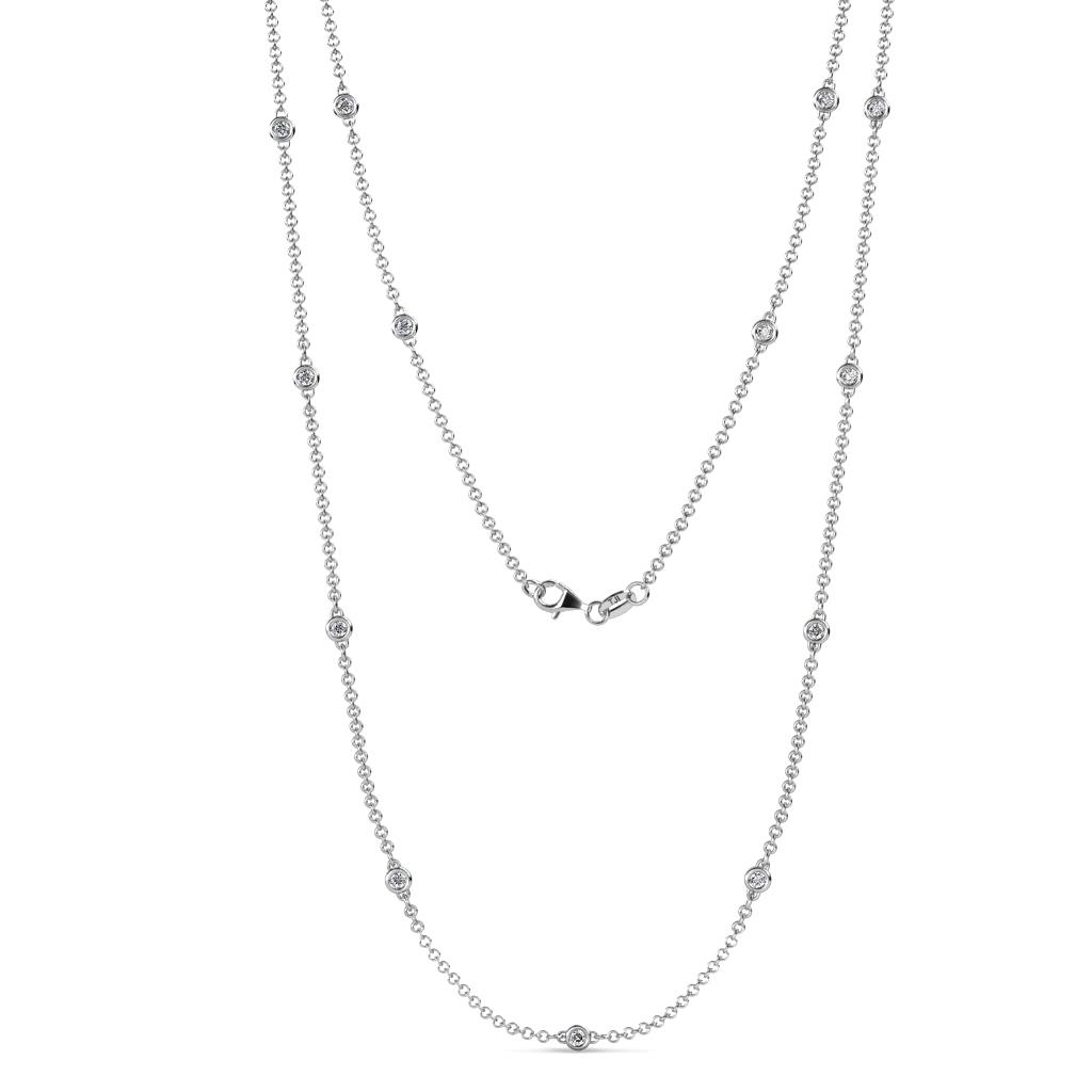 Lien (13 Stn/2.3mm) Diamond on Cable Necklace 