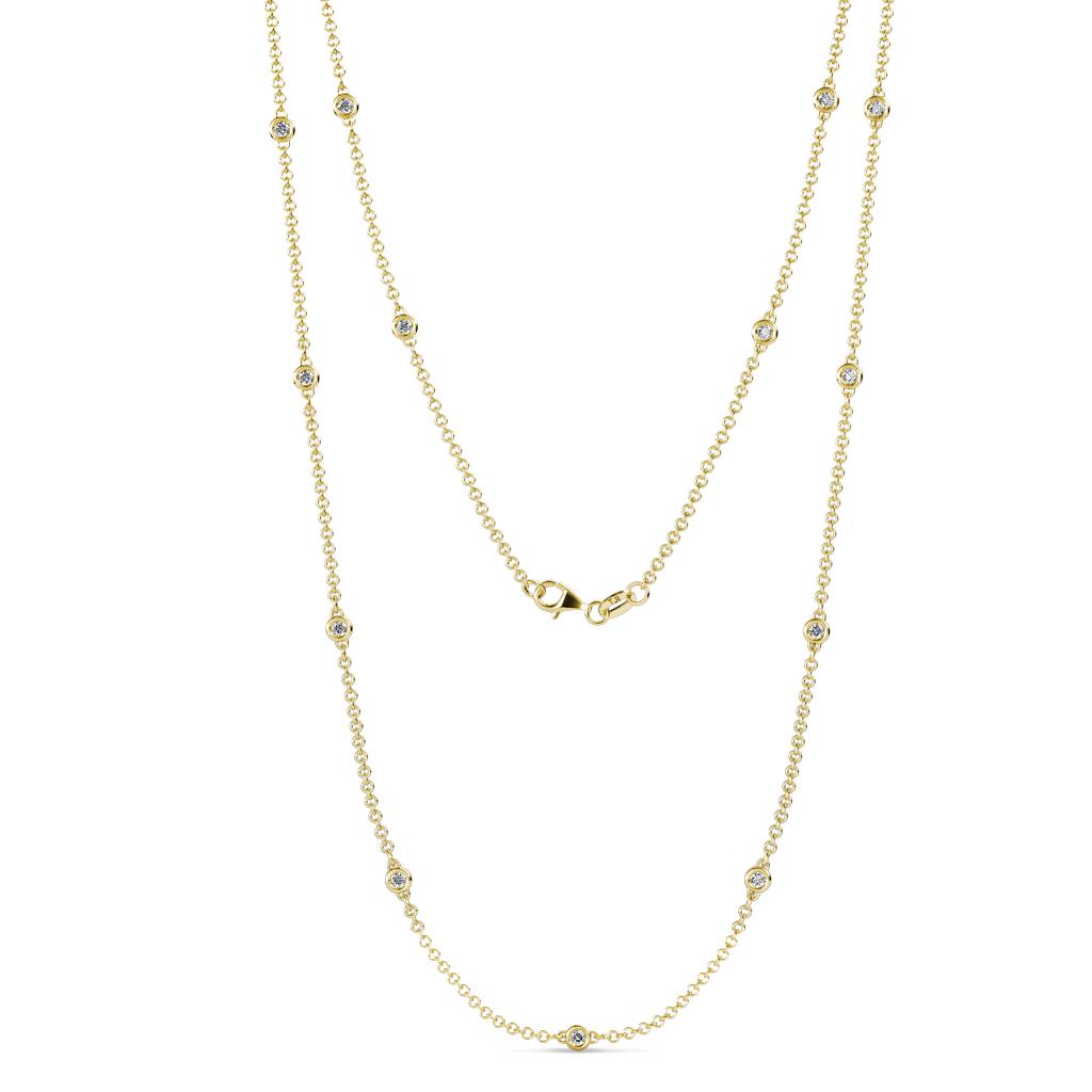 Lien (13 Stn/2.3mm) Diamond on Cable Necklace 