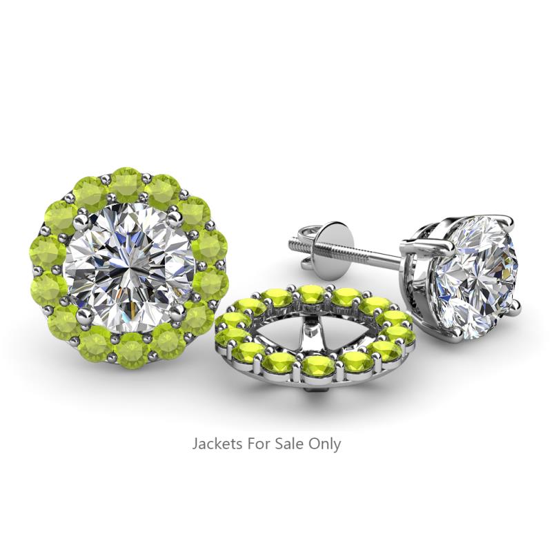 Serena 1.03 ctw (2.00 mm) Round Peridot Jackets Earrings 