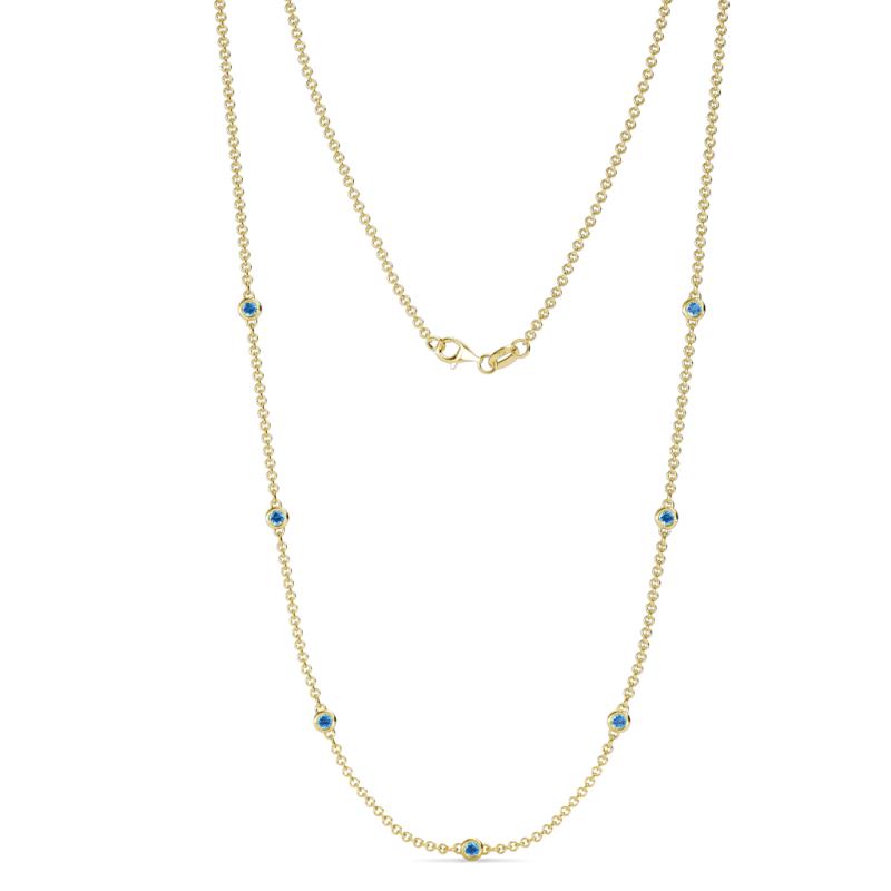 Salina (7 Stn/2.3mm) Blue Topaz on Cable Necklace 