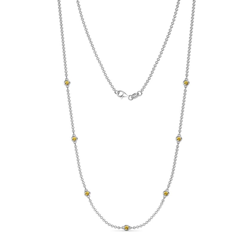Salina (7 Stn/2.3mm) Citrine on Cable Necklace 
