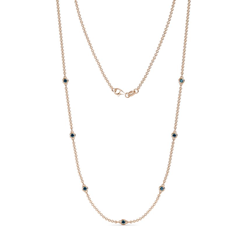 Salina (7 Stn/2.3mm) Blue Diamond on Cable Necklace 