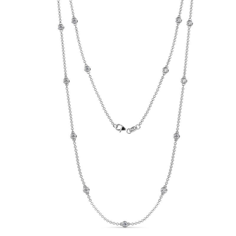 Lien (13 Stn/2.6mm) Diamond on Cable Necklace 