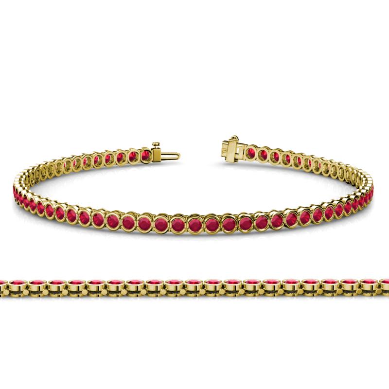 Tiara 2.00 mm Ruby Eternity Tennis Bracelet 