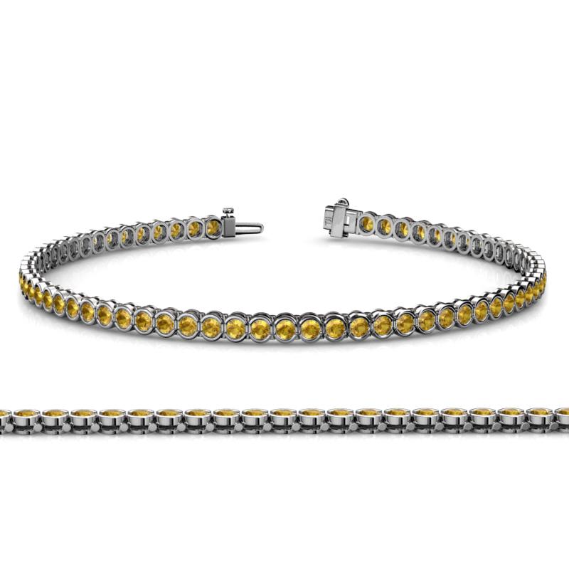 Tiara 2.00 mm Citrine Eternity Tennis Bracelet 