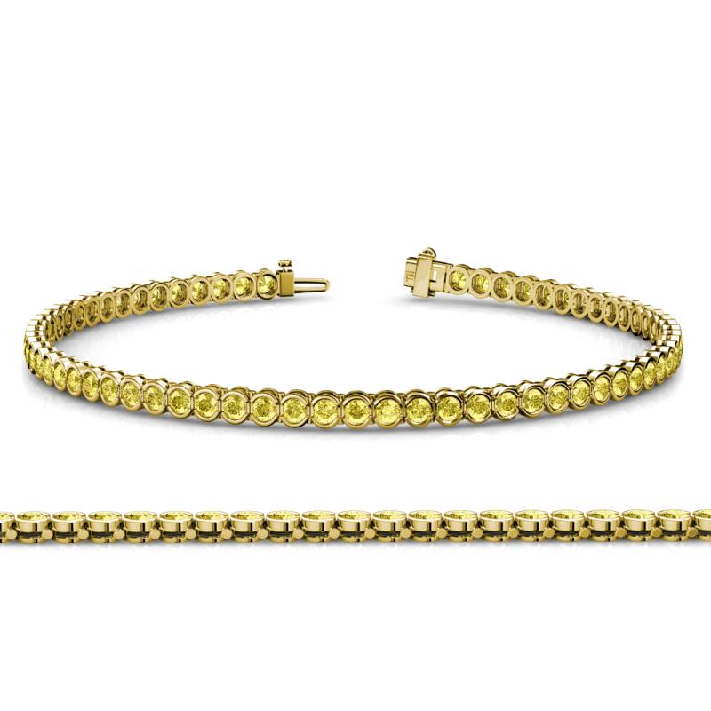 Tiara 2.00 mm Yellow Sapphire Eternity Tennis Bracelet 