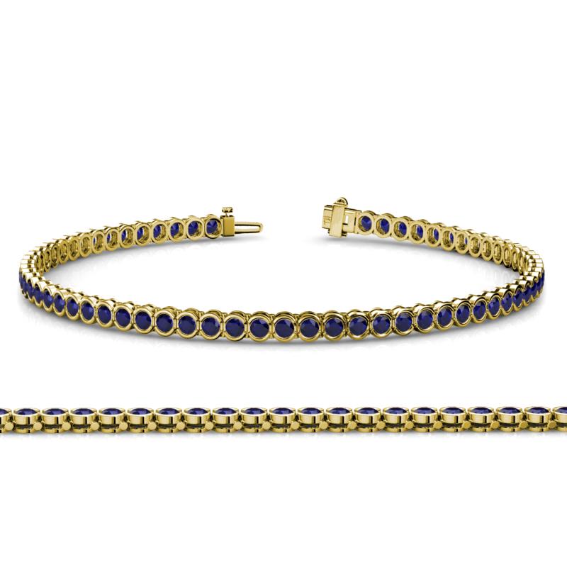 Tiara 2.60 mm Blue Sapphire Eternity Tennis Bracelet 