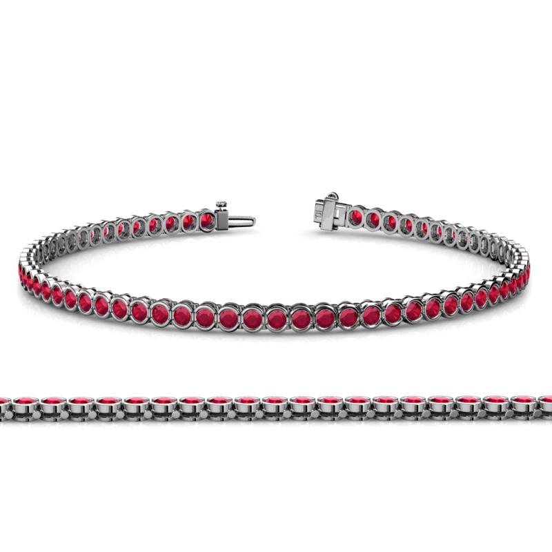 Tiara 2.60 mm Ruby Eternity Tennis Bracelet 