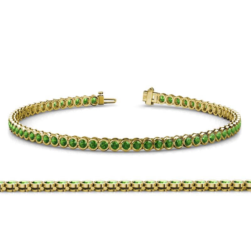 Tiara 2.60 mm Green Garnet Eternity Tennis Bracelet 