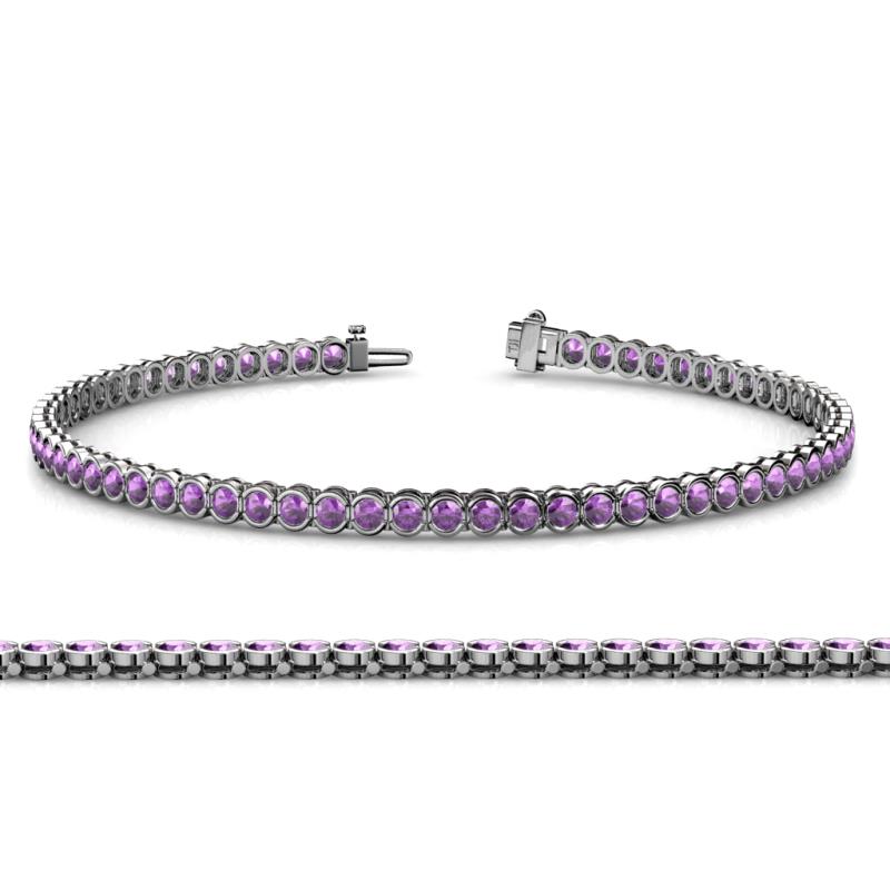 Tiara 2.60 mm Amethyst Eternity Tennis Bracelet 