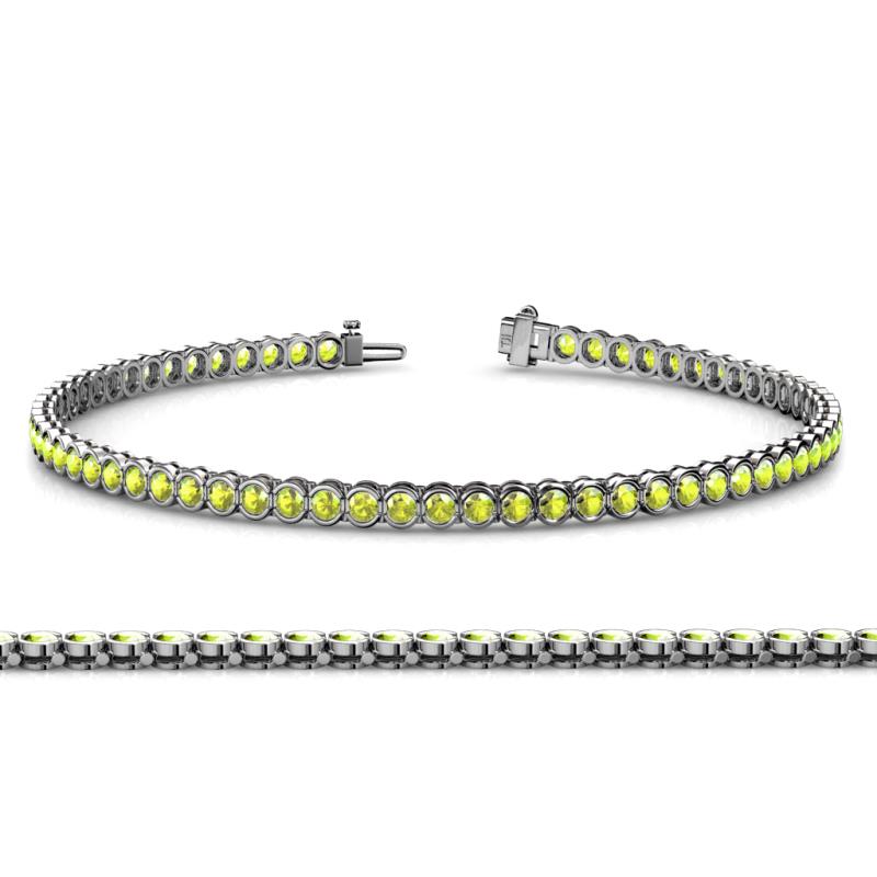 Tiara 2.60 mm Peridot Eternity Tennis Bracelet 