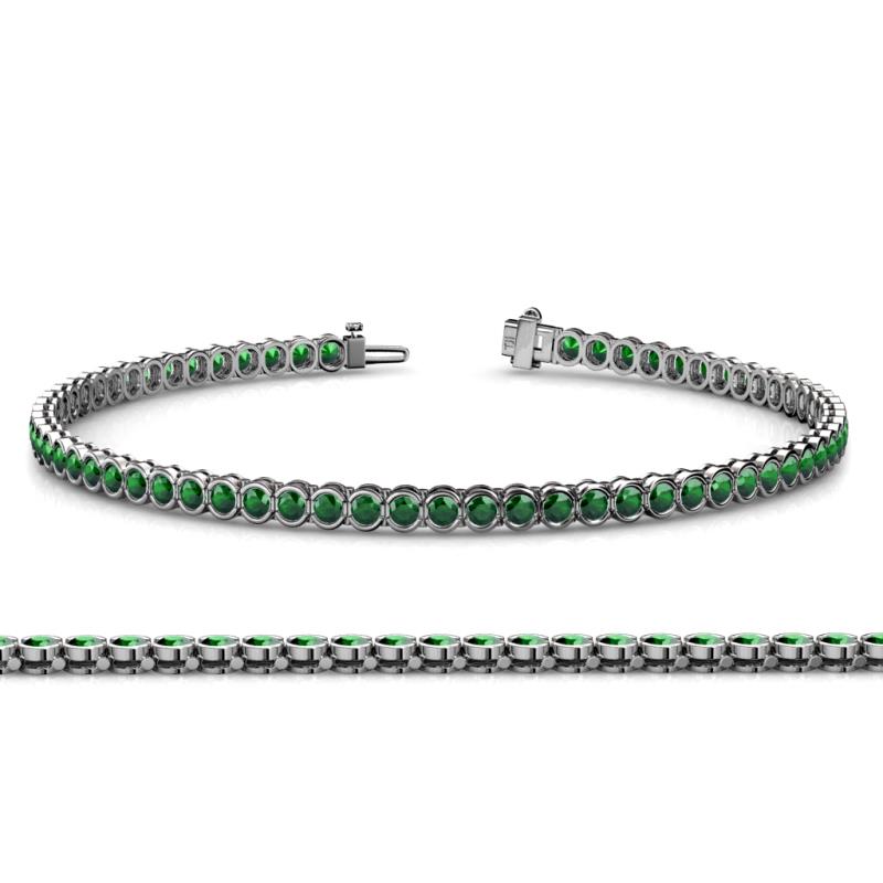 Tiara 2.60 mm Emerald Eternity Tennis Bracelet 