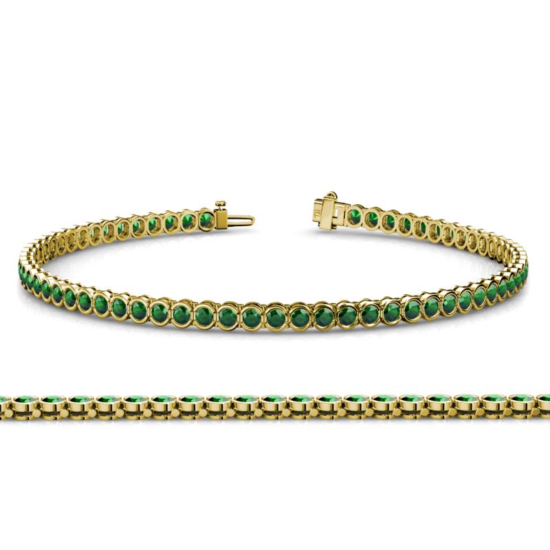 Tiara 2.60 mm Emerald Eternity Tennis Bracelet 