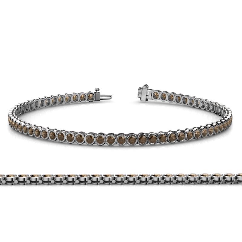 Tiara 2.60 mm Smoky Quartz Eternity Tennis Bracelet 