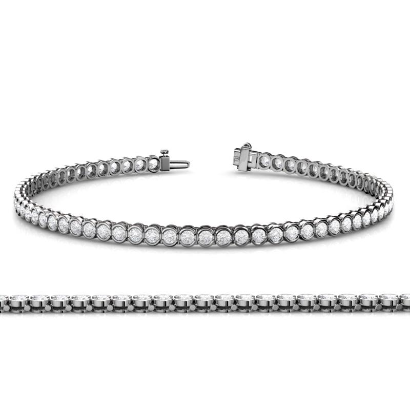 Tiara 2.60 mm White Sapphire Eternity Tennis Bracelet 