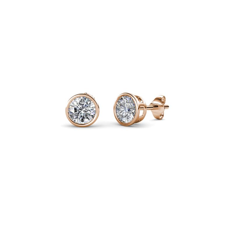 Carys 0.18 ctw Round Moissanite (3.00 mm) Bezel Set Solitaire Stud Earrings 
