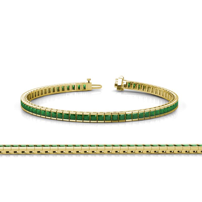 Zahra 2.25 mm Emerald Eternity Tennis Bracelet 
