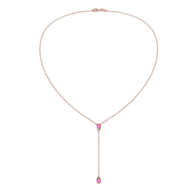 Twila 0.34 ctw Pink Sapphire (3.50 mm) Women Lariat Necklace 