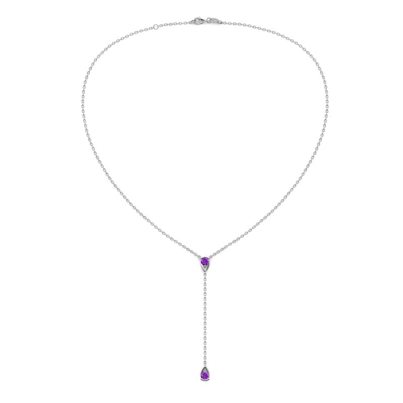 Twila 0.30 ctw Amethyst (3.50 mm) Women Lariat Necklace 