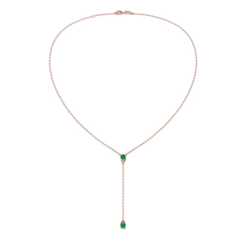 Twila 0.34 ctw Emerald (3.50 mm) Women Lariat Necklace 