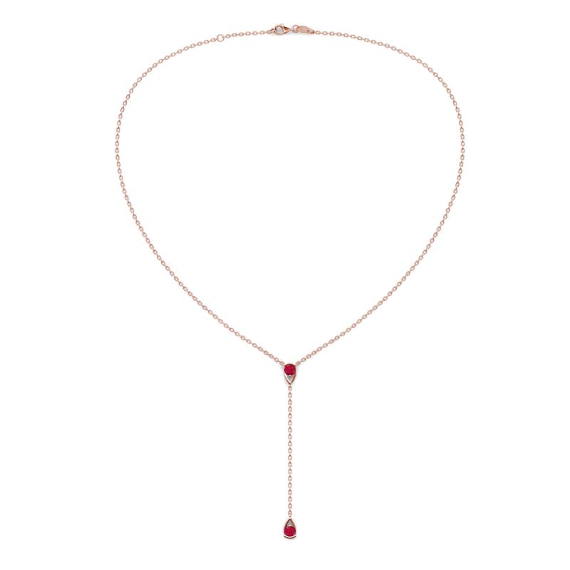 Twila 0.34 ctw Ruby (3.50 mm) Women Lariat Necklace 