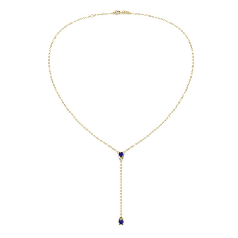 Twila 0.34 ctw Blue Sapphire (3.50 mm) Women Lariat Necklace 