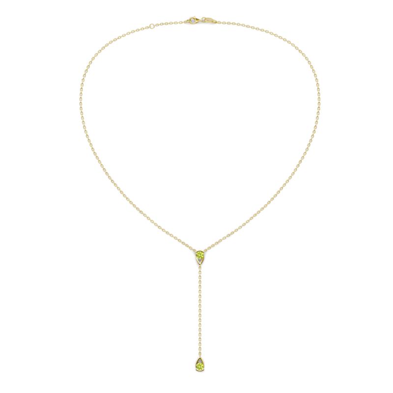 Twila 0.36 ctw Peridot (3.50 mm) Women Lariat Necklace 