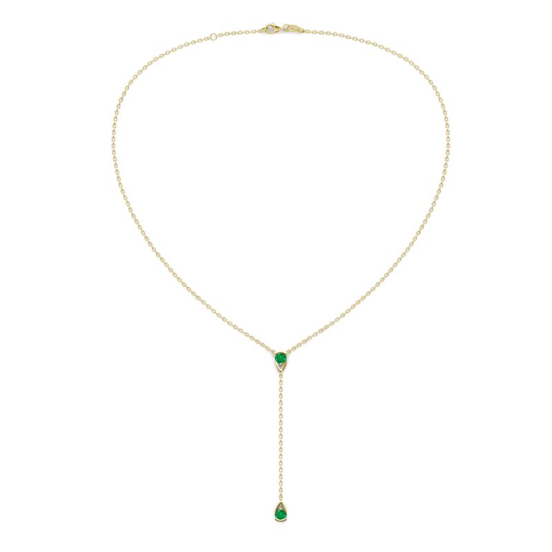 Twila 0.34 ctw Emerald (3.50 mm) Women Lariat Necklace 